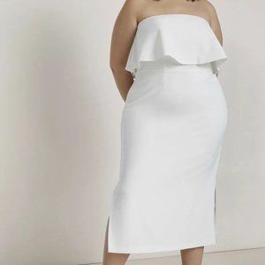 Eloquii White Strapless Dress NWT Size 16